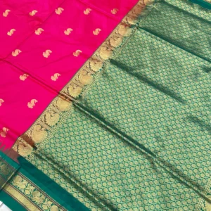 Rajputana -Rani Green Pure Silk Paithani Saree