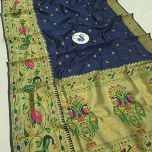 Rajputana – Royal Blue with Gold Zari Paithani Saree
